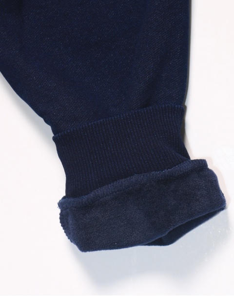 Navy Blue Jeans like Thick Joggers with Inner Fur , Ideal Winter Wear for Girls, Boys, Kids