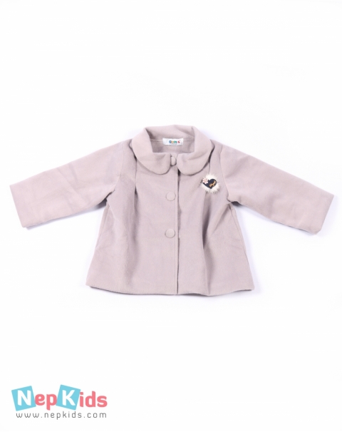Happy Kids Elegant Formal Coat for Girls - Light Gray