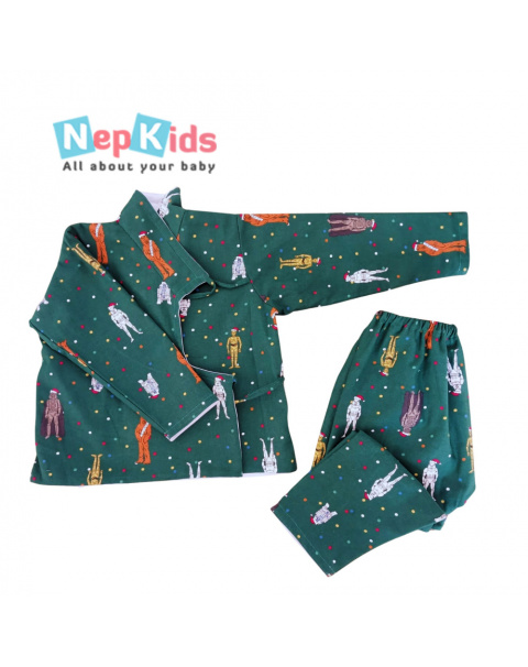 Green Robo 4 Item Japanese Falatin Bhoto Set - For Winter