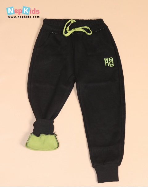 WANG Thick And Warm Black Winter Trouser - For Kids 
