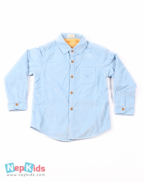 Denim Cotrize Shirt with Fleece Inner Lining - Full Sleeves Shirt