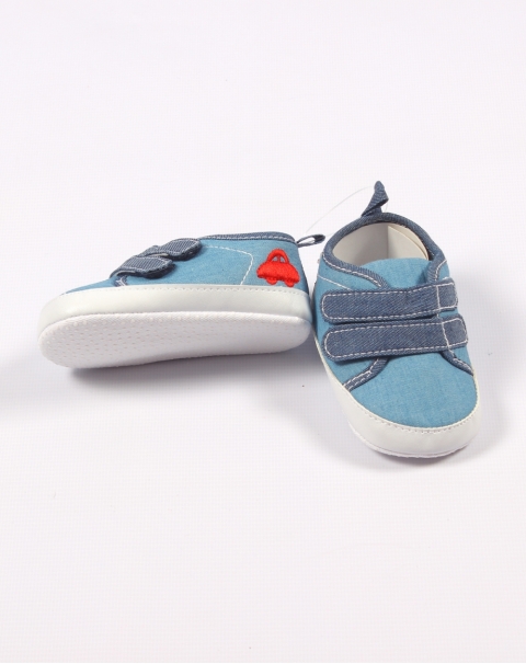 Little Red Car Printed Baby Shoes