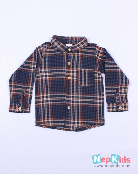 Elegant And Warm Kids Check Wool Shirt Best for Winter