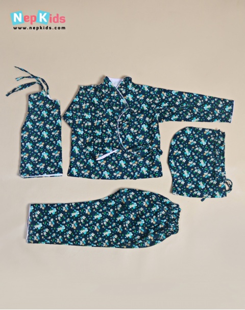 Blue Spring 4item Cotrise Bhoto set - For Winter