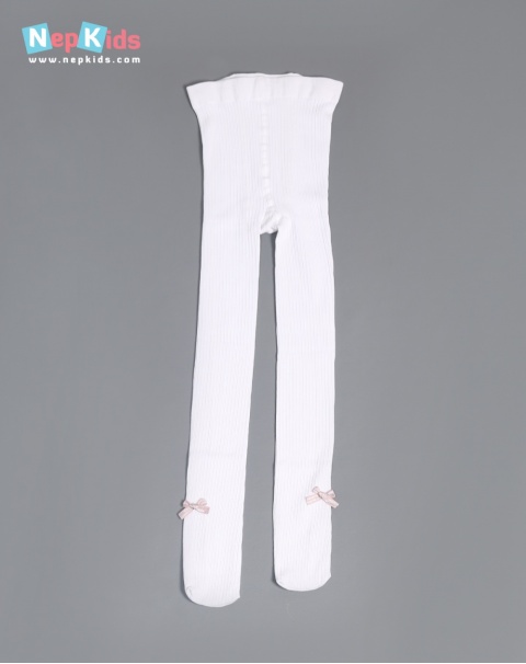Pure White Stretchable Stocking For Girls
