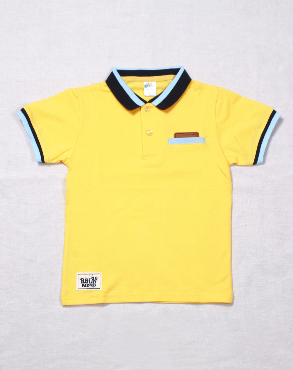 Colour Band Shirt in Bright Yellow for Kids || NEPKIDS