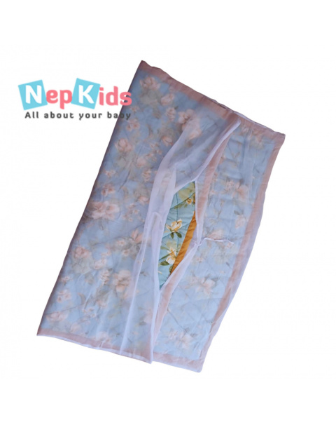 White Jashmin Dolahi For Kids, Light Weighted Pure Cotton Filled Duvet With Mal Mal Cover