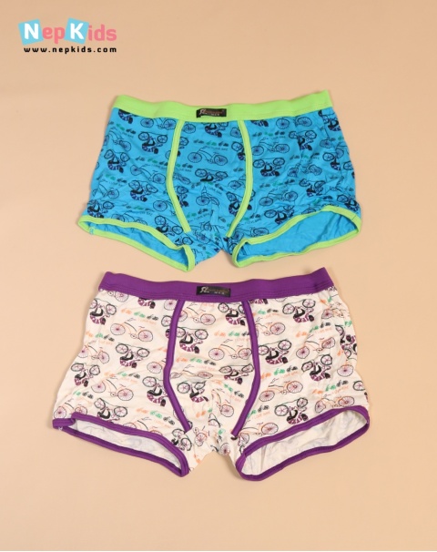 Fun Print All Around Lycra Cotton Brief For Boys - In Pack of 2