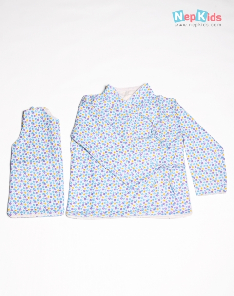 Blue Bubbles Falatin Bhoto Set - 2pcs set ( Bhoto adn peti bhoto)