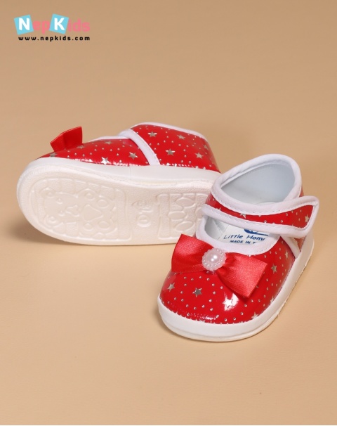 Red Stars Baby Shoes With Soft Sole