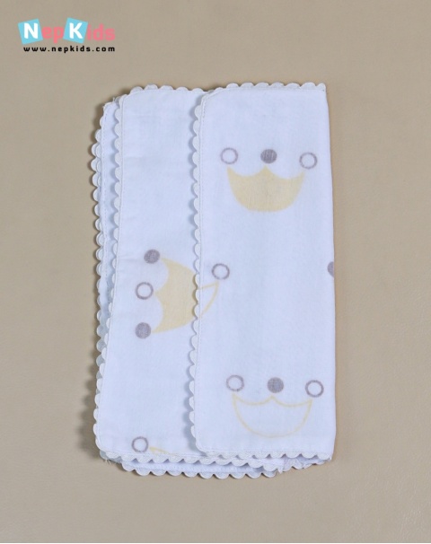 Fancy Printed Organic 3layer Cotton Muslin Handkerchief - Pack of 2pc Multicolor Handkerchef