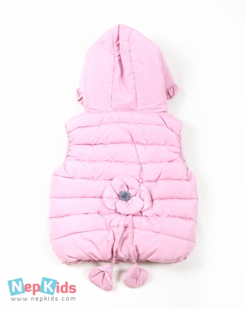 Thick and Warm Sleeveless Jacket with Hood - For Girls Kids