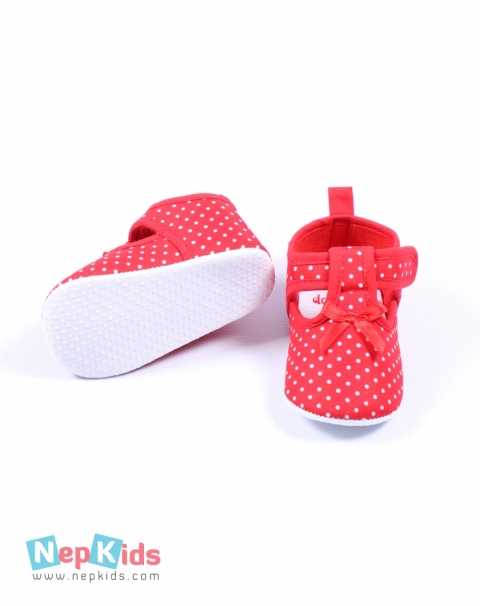 Red Polka Dots Close Shoes for Baby Girl 