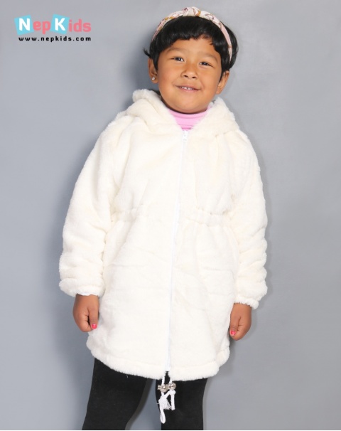 White Furry Long Jacket 