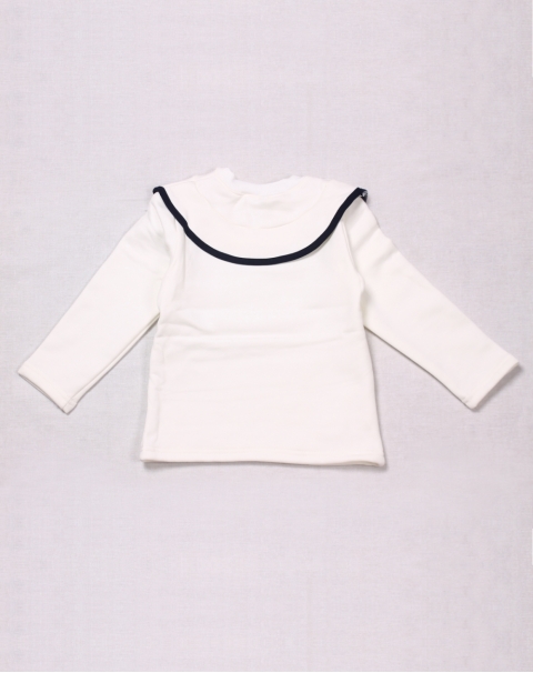 Pure White Full Sleeves Top for Girls