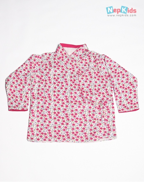 Pink Popping Flowers Cotrise Bhoto Set For Kids