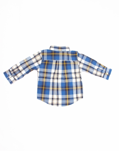 White Blue Check Shirt - Cool Casual 
