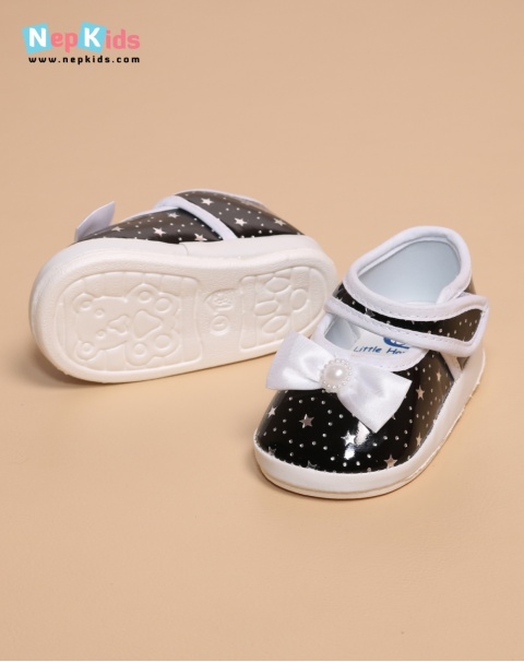 Black Star Baby Shoes - With Soft Sole