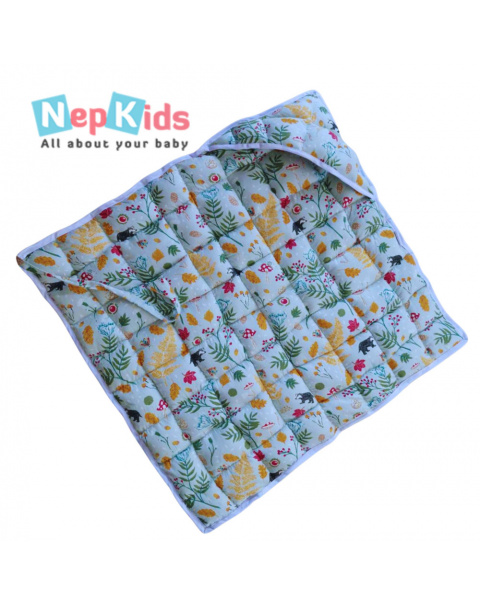 Bear Farm Cotton Hooded Blanket - Wrapping Blanket For Babies