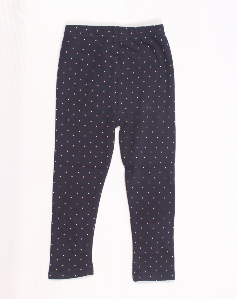 Polka Dots stretchable leggings with Bow Applique